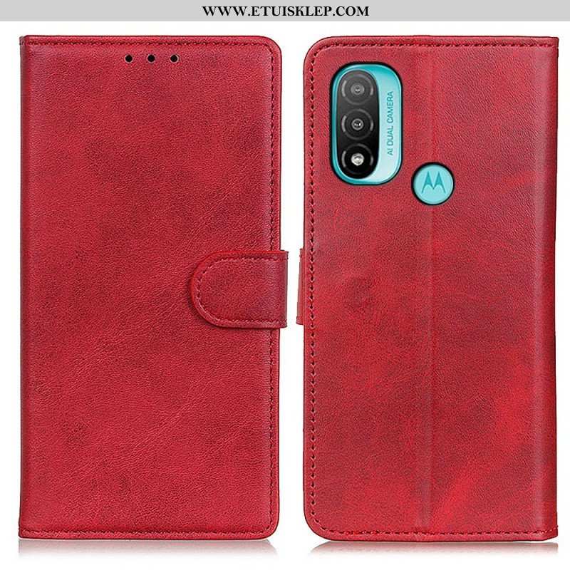 Etui Folio do Moto E40 / E30 / E20 Retro Matowy Efekt Skóry